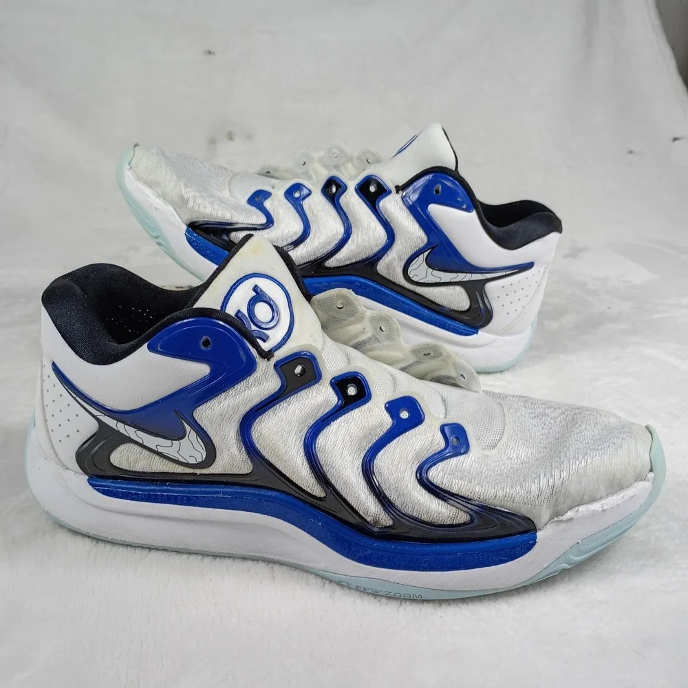 Nike KD17 Basketball Shoes Mens Size 12 White Blue  Air Zoom‎ Sneakers